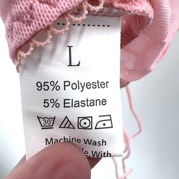 Floral Y2K Fairy Pink Mesh Corset Bustier EDC Womens Size Large - Picture 6 of 7